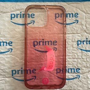 Loopy iPhone 12/13 Pro Max  (clear neon pink) no dust bag